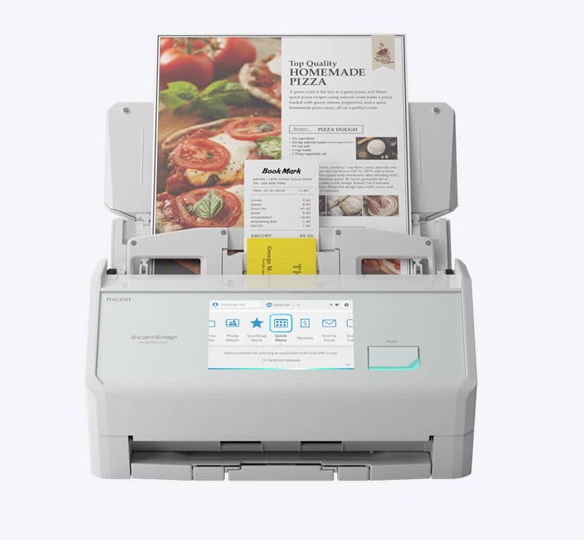 Máy quét Ricoh IX2500 – Máy scan 2 mặt tốc độ 45ppm, màn hình cảm ứng 5 inch, khay 100 tờ, hỗ trợ WiFi đa thiết bị (PA03860-B011/B111)