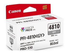 Mực in Canon PFI-4810GY Gray – Xám 80ml cho máy in Canon imagePROGRAF PRO-510