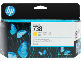 Mực in HP 738 130ml Yellow DesignJet Ink Cartridge (498N7A)