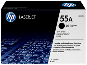 HP 55A Black Original LaserJet Toner Cartridge (CE255A)