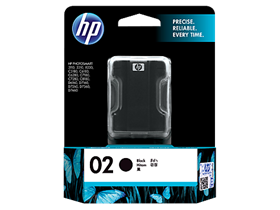 HP 02 Black Original Ink Cartridge (C8721WA)